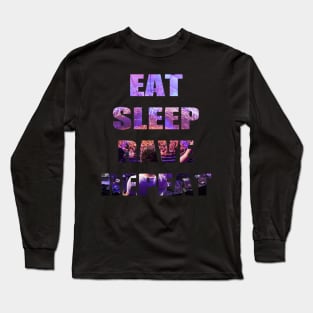 eat sleep rave repeat Long Sleeve T-Shirt